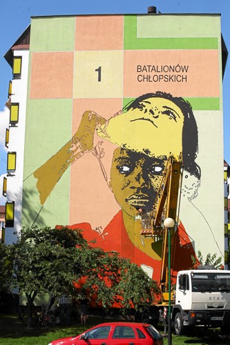 Mural przy ulicy Batalionów Chłopskich 1 w Białymstoku