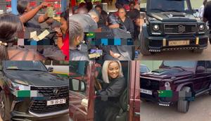 Flashy cars, cash, tears and more as Fada Dickson, Tracey Boakye and others console Afia Schwarzenegger 
