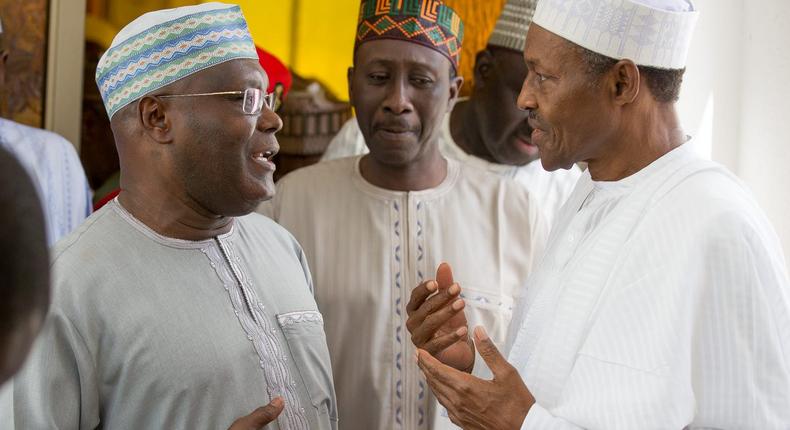 PDP Presidential candidate , Atiku Abubakar and President Muhammadu Buhari 