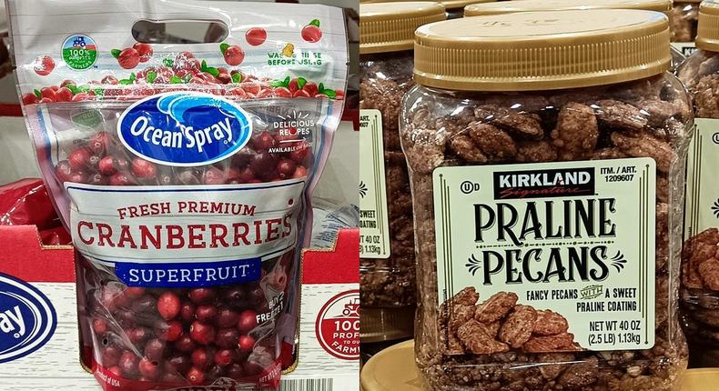 I pick up cranberries and praline pecans from Costco.Meredith Ochs