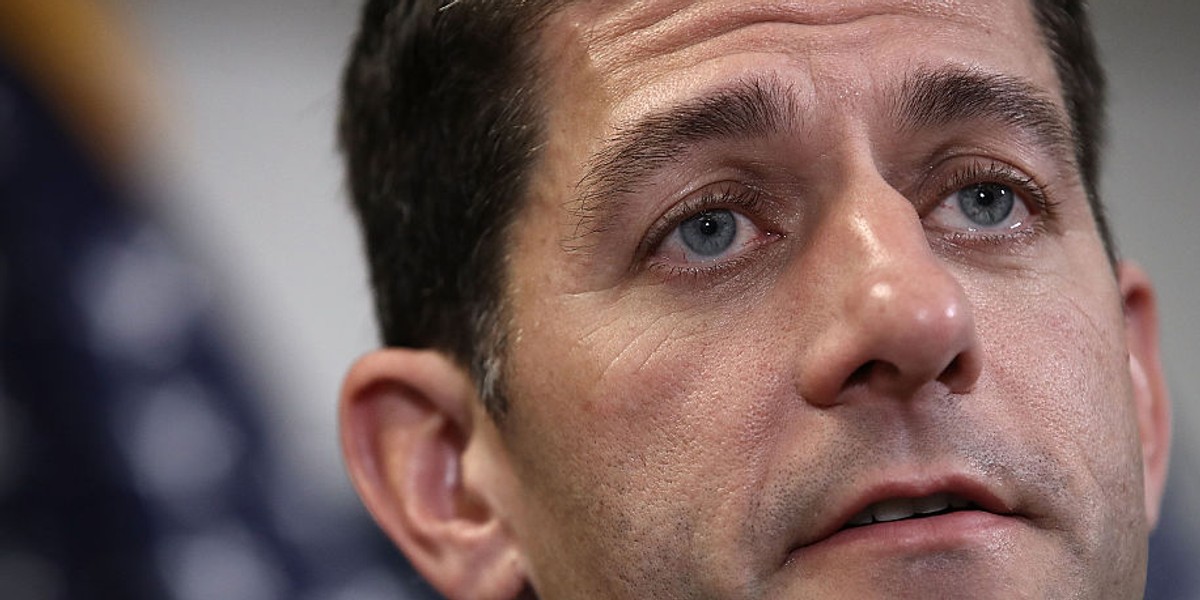 Speaker of the House Paul Ryan following the weekly meeting of the House Republican caucus.