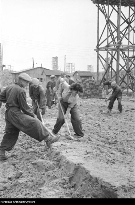 Budowa zakładów przemysłowych i osiedla mieszkaniowego Nowa Huta  - rok 1950