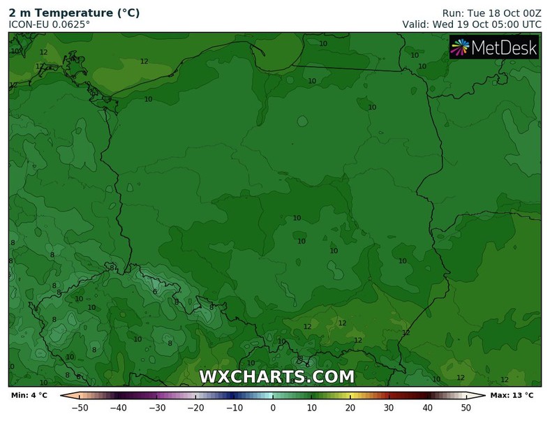 Poranek będzie umiarkowanie ciepły