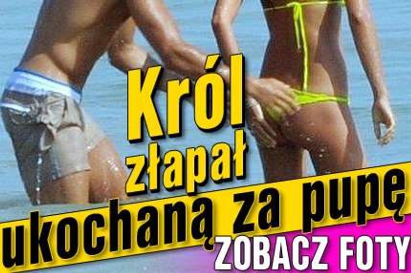 Król złapał ukochaną za pupę