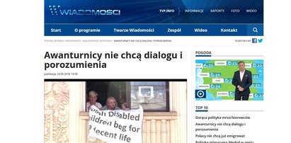 TVP jak za PRL! Tak nazwali protestujących niepełnosprawnych