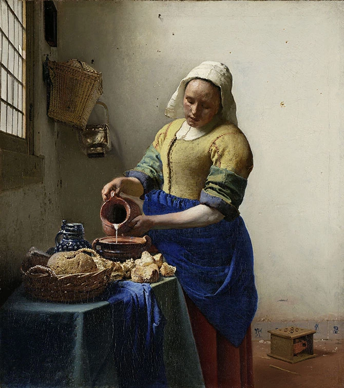 Johannes Vermeer "Mleczarka", ze zbiorów Rijksmuseum