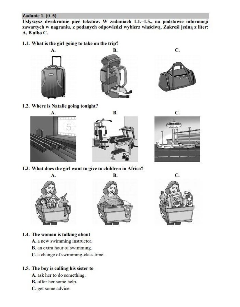 Egzamin Gimnazjalny 2018: Język angielski podstawowy i rozszerzony. Część językowa. Arkusze i odpowiedzi