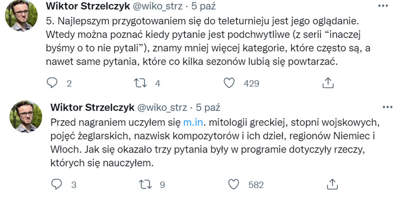 Wiktor Strzelczyk na Twitterze