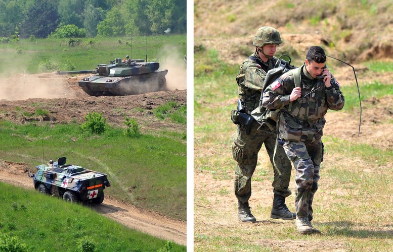 Ćwiczenia Puma 15 na poligonie poligonie w Drawsku Pomorskim <br><br>fot. (mb/cat) PAP/Marcin Bielecki