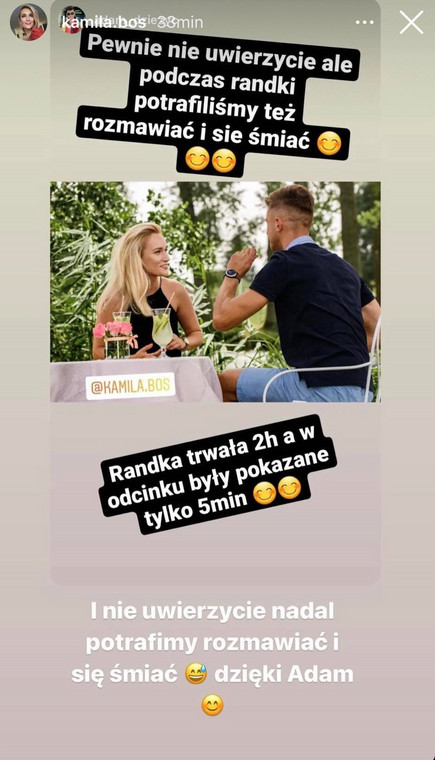 Kamila Bos na Instagramie