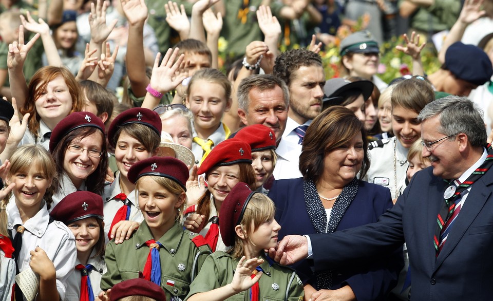 Para prezydencka przy Wieży Spadochronowej