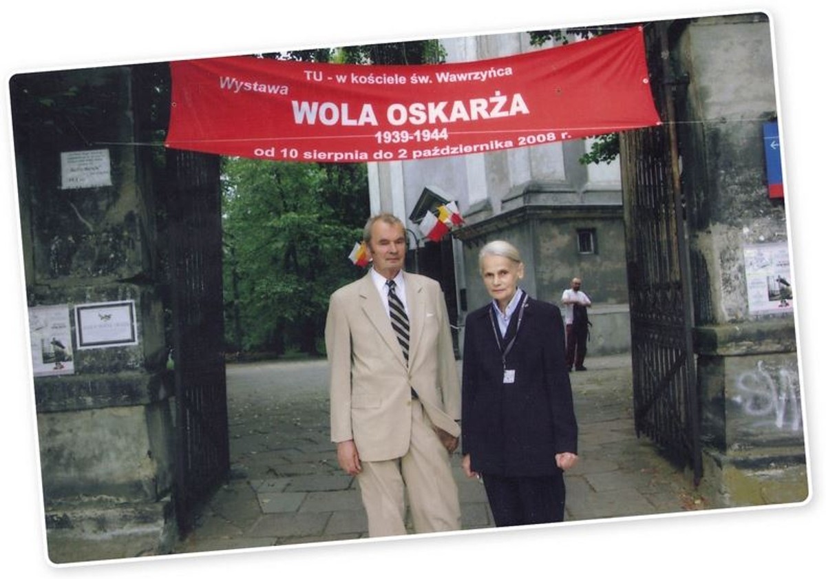 Janina Mańkowska (z domu Janowska) z bratem Jerzym, 2008 r.
