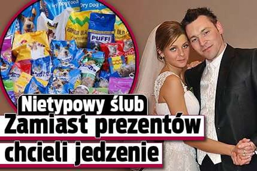 Nietypowy ślub. Zamiast prezentów chcieli jedzenie