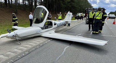 To był cud! Pilot wylądował bez podwozia na autostradzie