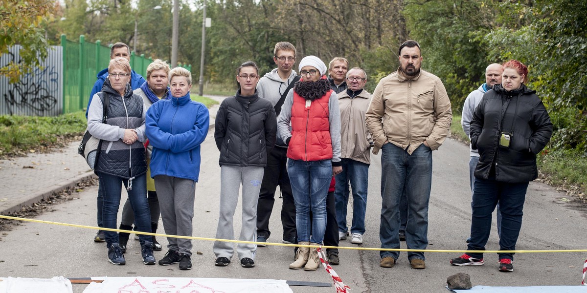 Mieszkańcy blokowali dojazd do stacji segregacji śmieci w Zabrzu