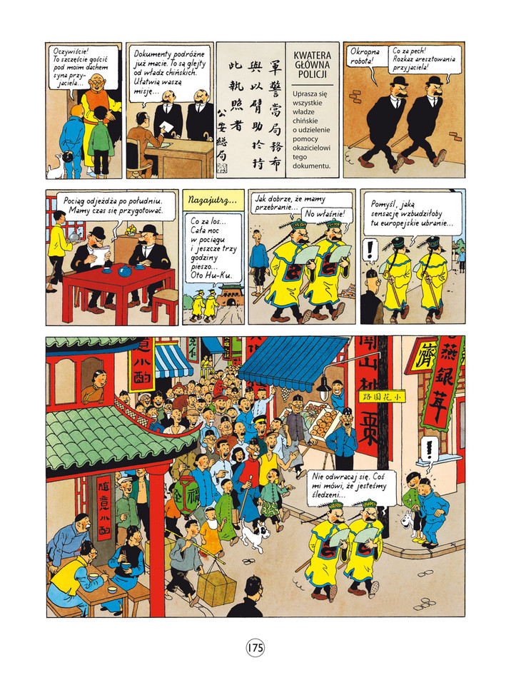 Plansza z albumu o przygodach Tintina