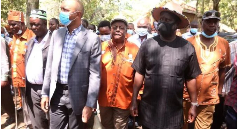 ODM leader Raila Odinga with a section of Gikuyu elders