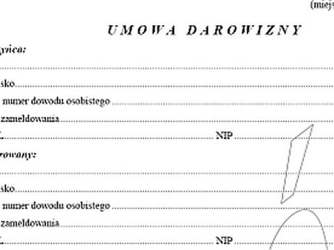 Umowa darowizny pdf