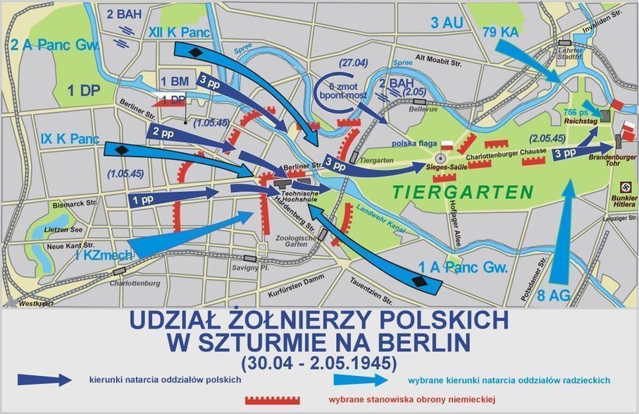 Udział Polaków w walkach o Berlin, 30 kwietnia 1945 - 2 maja 1945 r. 