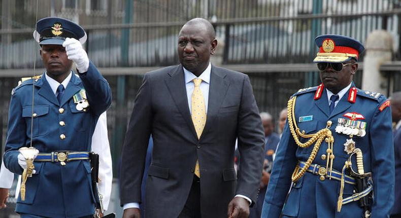 President William Ruto arriving in Parliament for his maiden address on September 29, 2022