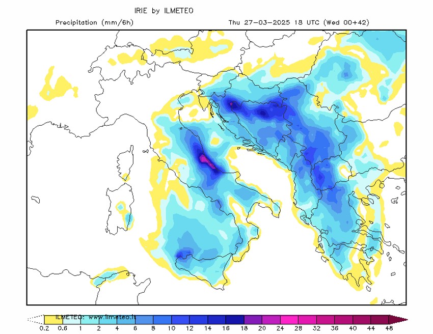 Mapa za četvrtak 27. mart