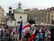 Kraków: akcja solidarności z Białorusią