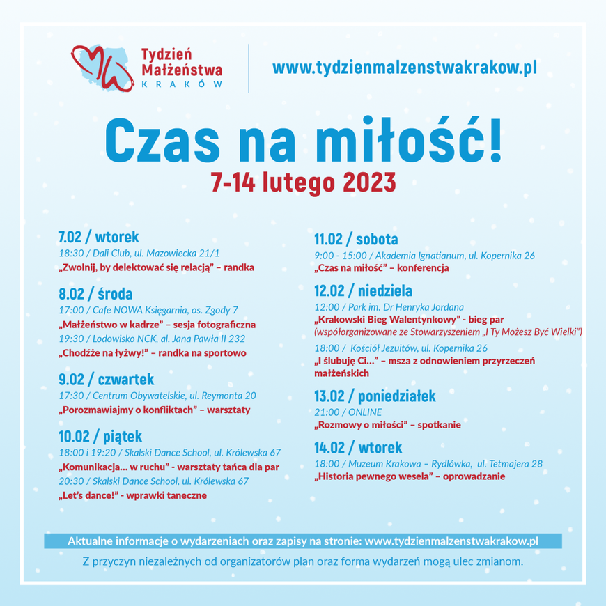 Podczas małżeńskiego tygodnia będzie można skorzystać z wielu propozycji