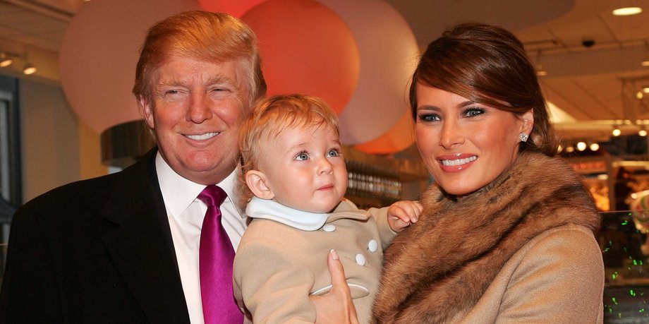 The Trump family, circa 2007, at FAO Schwarz for the annual Bunny Hop.