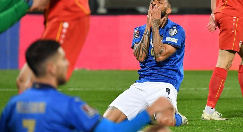 Italy lost out on World Cup qualification after losing against Macedonia on Thursday in Palermo