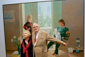 David Hockney pozuje do zdjęcia  z Celią Birtwell. 