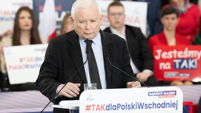 Jarosław Kaczyński podczas konwencji samorządowej PiS w Białej, 23.03.2024 r.