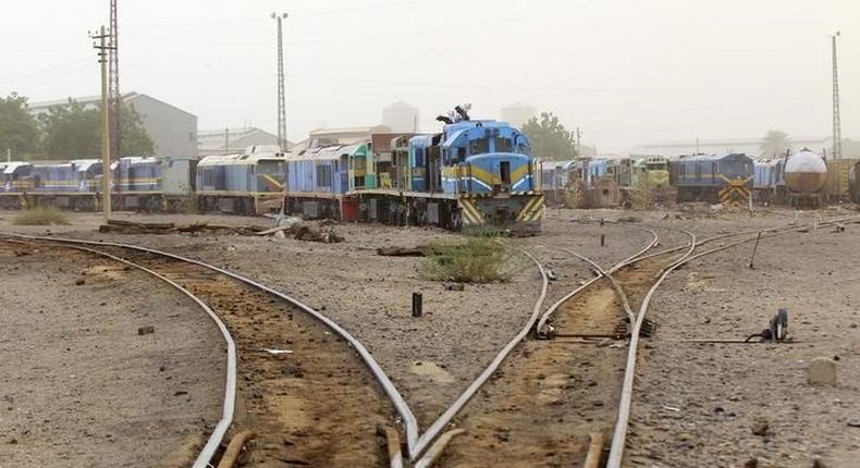 A file picture of old trains on a railway line. REUTERS/Mohamed Nureldin Abdallah