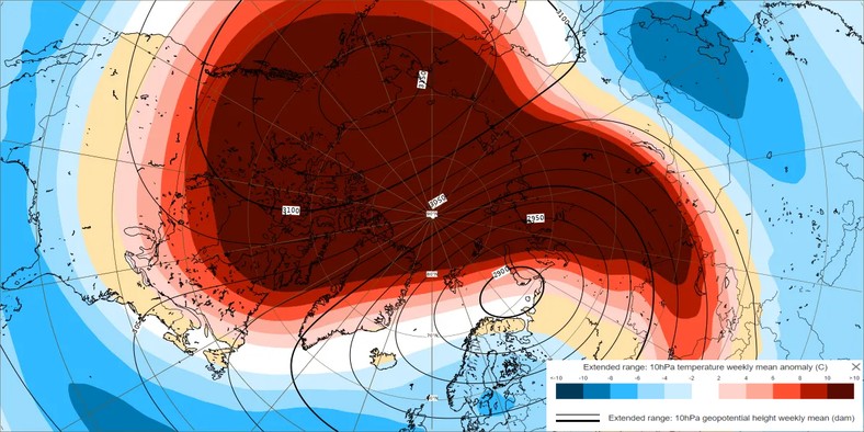 Temperatura w tej warstwie znacząco przekroczy średnią