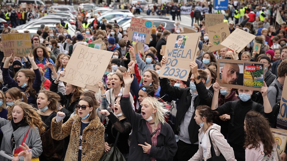 Protest Młodzieżowego Strajku Klimatycznego 