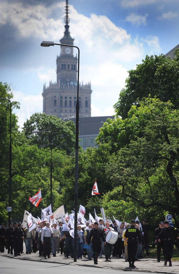 WARSZAWA PIKIETA NSZZ SOLIDARNOŚĆ