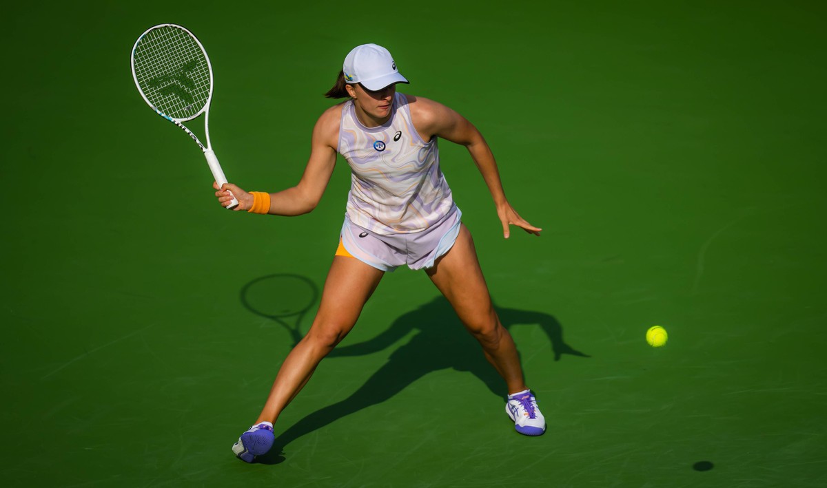 February 22, 2023, DOHA, QATAR: Iga Swiatek of Poland in action during the third round of the 2023 Dubai Duty Free Tennis Championships WTA 1000 tennis tournament (Credit Image: Â© Rob Prange/AFP7 via ZUMA Press Wire) TENIS FOT. ZUMA/NEWSPIX.PL POLAND ONLY !!! --- Newspix.pl *** Local Caption *** www.newspix.pl mail us: info@newspix.pl call us: 0048 022 23 22 222 --- Polish Picture Agency by Ringier Axel Springer Poland