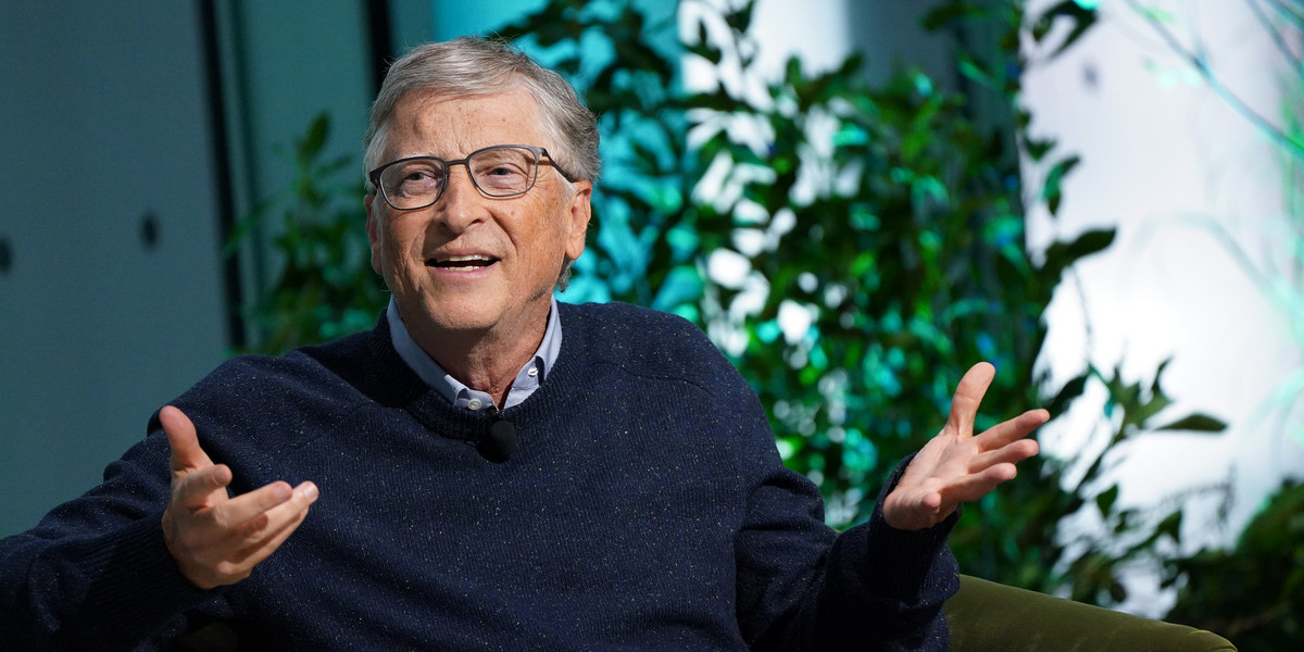 Bill Gates przemawia podczas The New York Times Climate Forward Summit 2023 w The Times Center 21 września 2023 r. w Nowym Jorku.