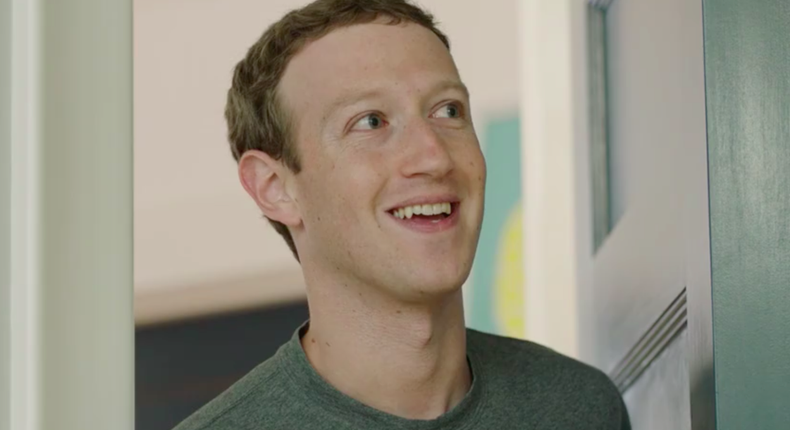 Mark Zuckerberg in a video that shows him talking to his home's 'Jarvis' assistant that's voiced by Morgan Freeman.