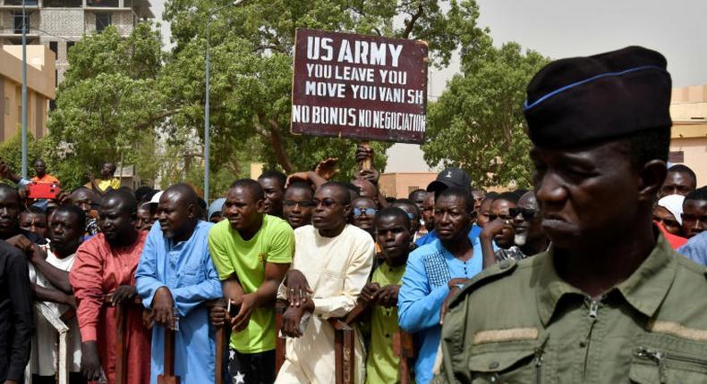 Thousands protest for US troops to leave Niger Republic, days after Russians' arrival