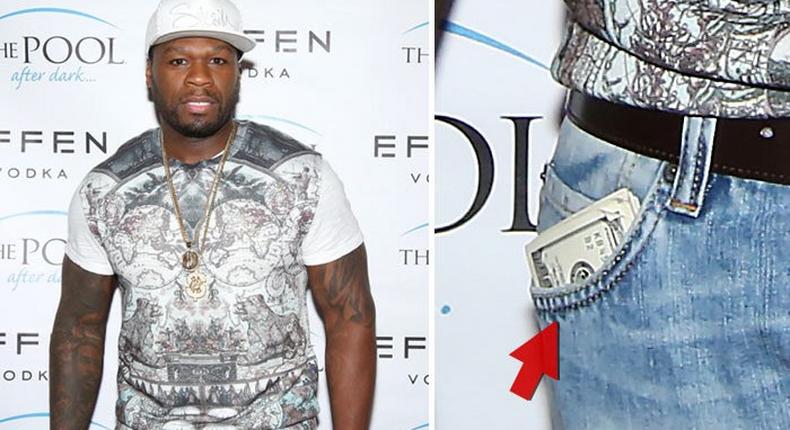 50 Cents flaunts stack of cash in Atlantic City