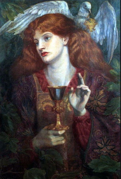 Damsel i Święty Graal, Dante Gabriel Rossetti