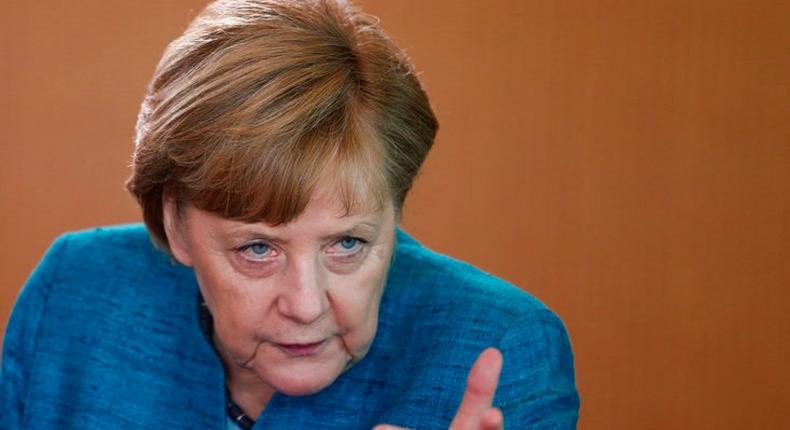 German Chancellor Angela Merkel attends the weekly cabinet meeting in Berlin