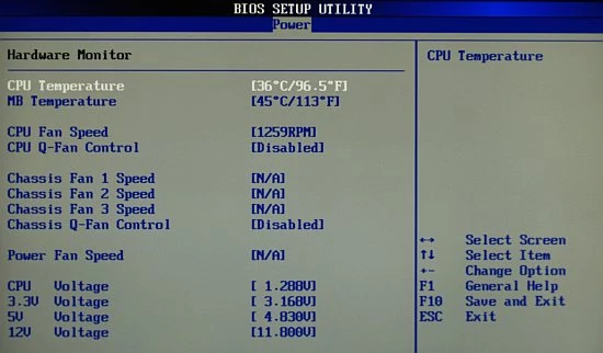 Sekcja monitoringu zawiera tylko podstawowe dane