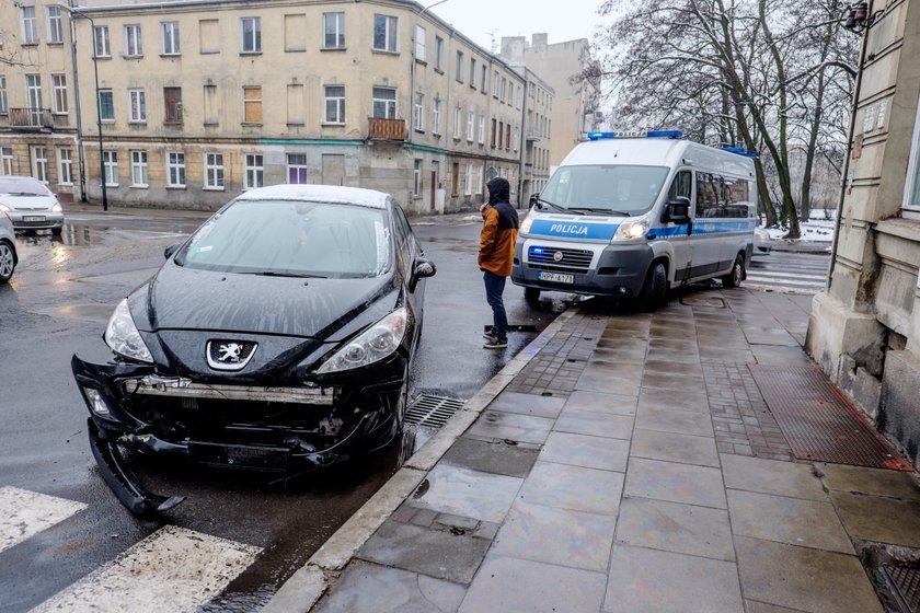 Wypadek na 6 Sierpnia przy Strzelców Kaniowskich w Łodzi