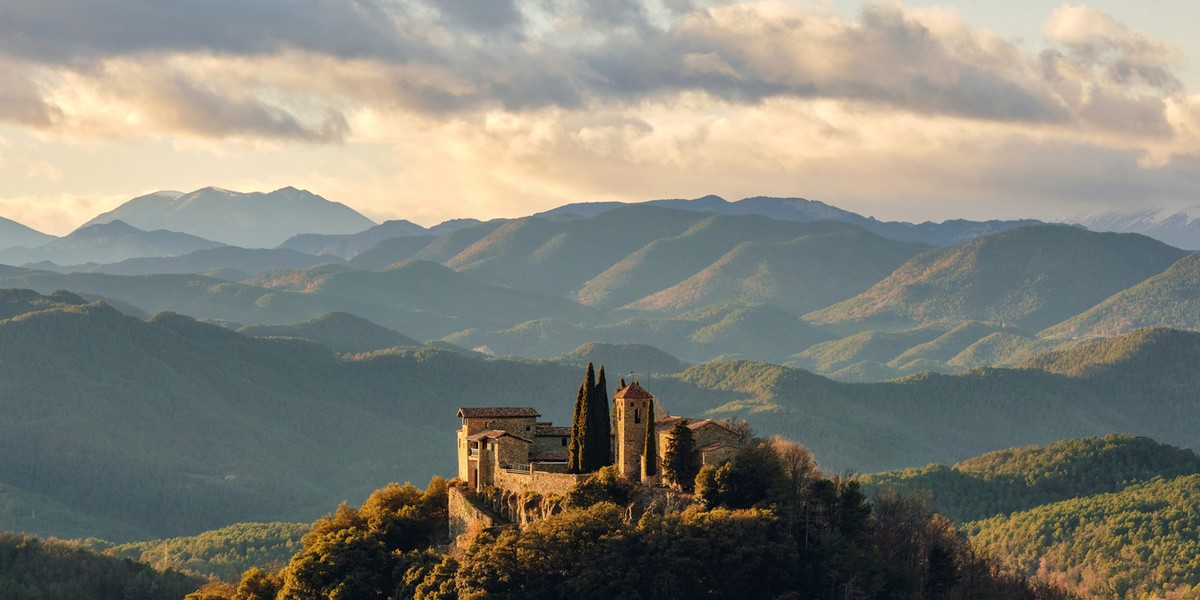 Widok z lotu ptaka na Castell de Llaés