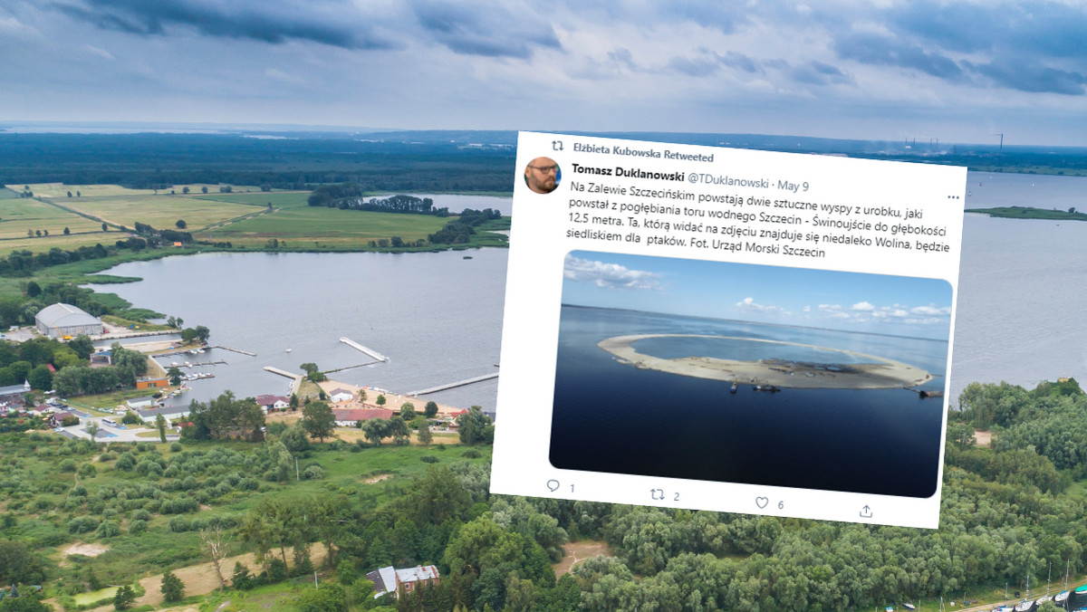 Zalew Szczeciński. Powstają dwie sztuczne wyspy. Jedna jest już widoczna