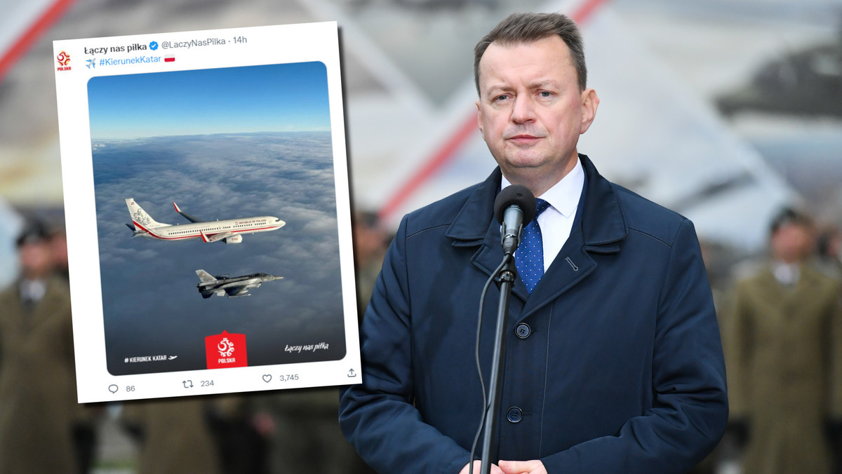 Mundial 2022. Samoloty F-16 eskortowały polskich piłkarzy. W sieci zawrzało
