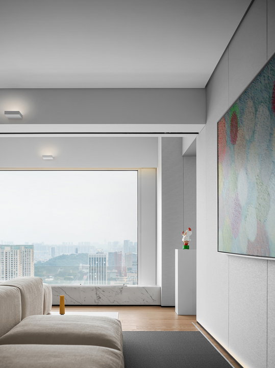 Minimalistyczne wnętrze apartamentu w Chinach