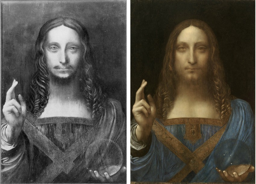 "Salvator Mundi" pre i posle restauracije