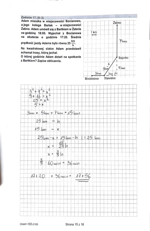 Egzamin ośmioklasisty. Zadanie 17